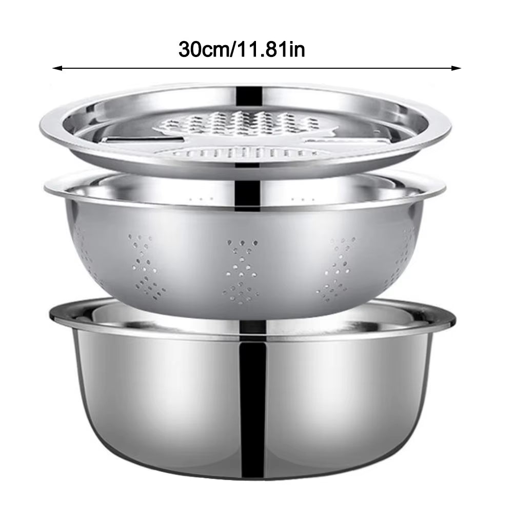 3-In-1 Abfluss-Waschbecken-Set Mit Sieb