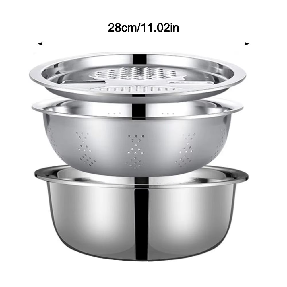 3-In-1 Abfluss-Waschbecken-Set Mit Sieb