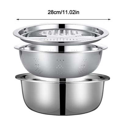 3-In-1 Abfluss-Waschbecken-Set Mit Sieb