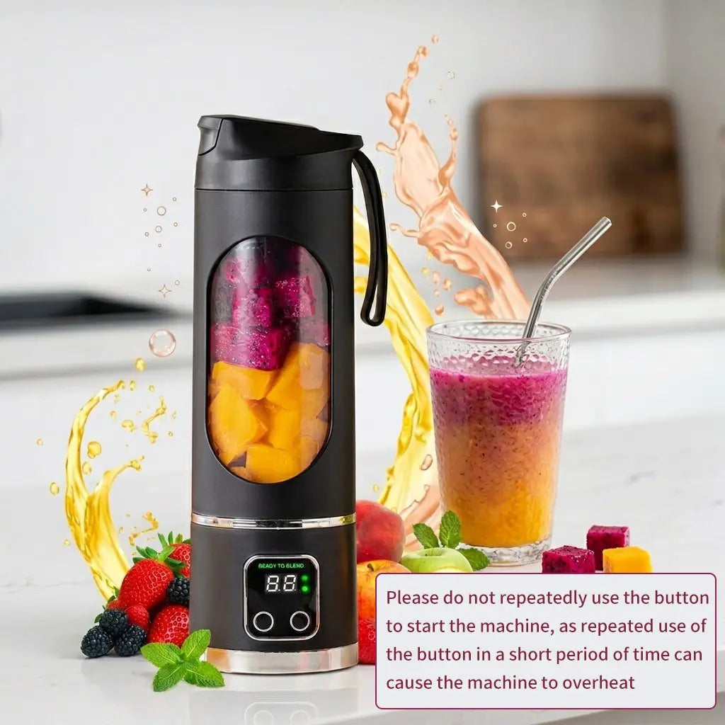 USB Rechargeable Portable Smoothies Blender & Juicer, Fruit & Vegetable Juicer, Household Kitchen Appliances for Home Outdoor Use, Ice Maker Machine, Blender for Shakes, USB Rechargeable Blenders