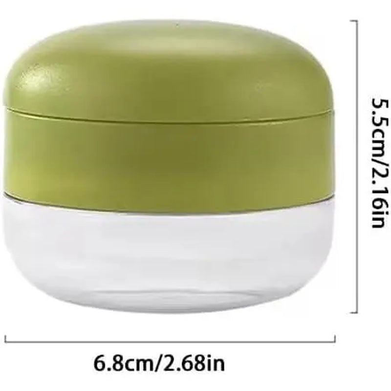 Effortless Garlic Mincer & Press - Manual Stainless Steel Chopper with Handy Storage Container in Vibrant Green
